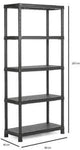Scaffale plus in plastica Keter - scaffale portaoggetti - 80x40x187 cm - nero