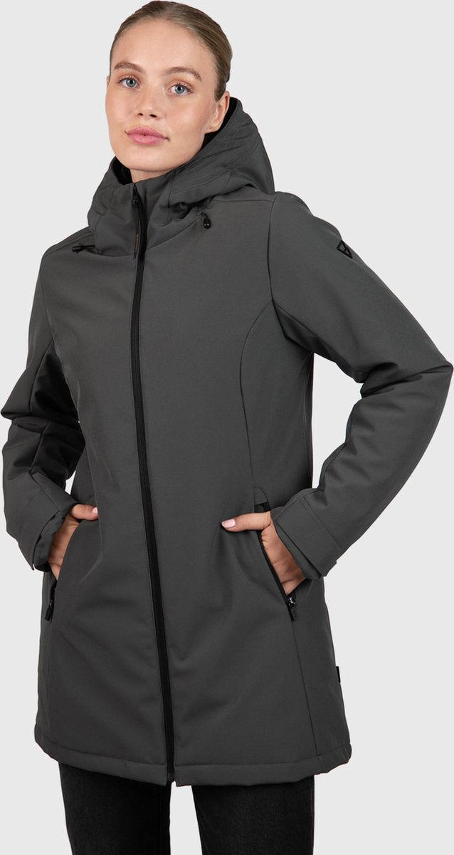 Giacca softshell lunga da donna Brunotti melle - verde - s
