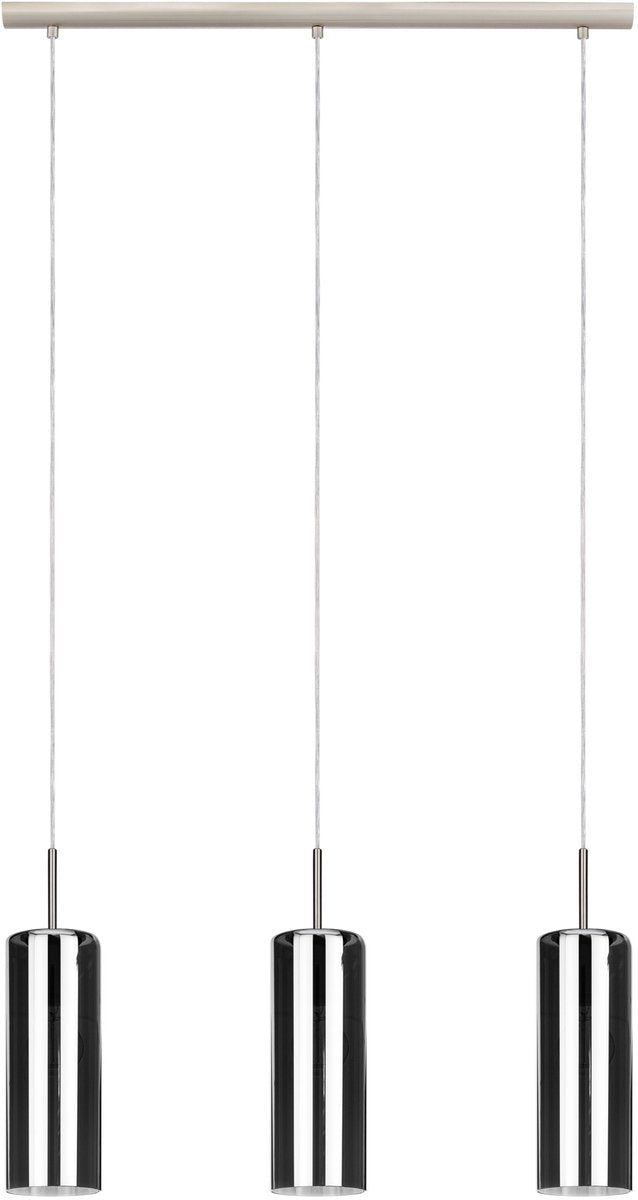Eglo selvino hanglamp - e27 - 71 cm - rookglas - zwart