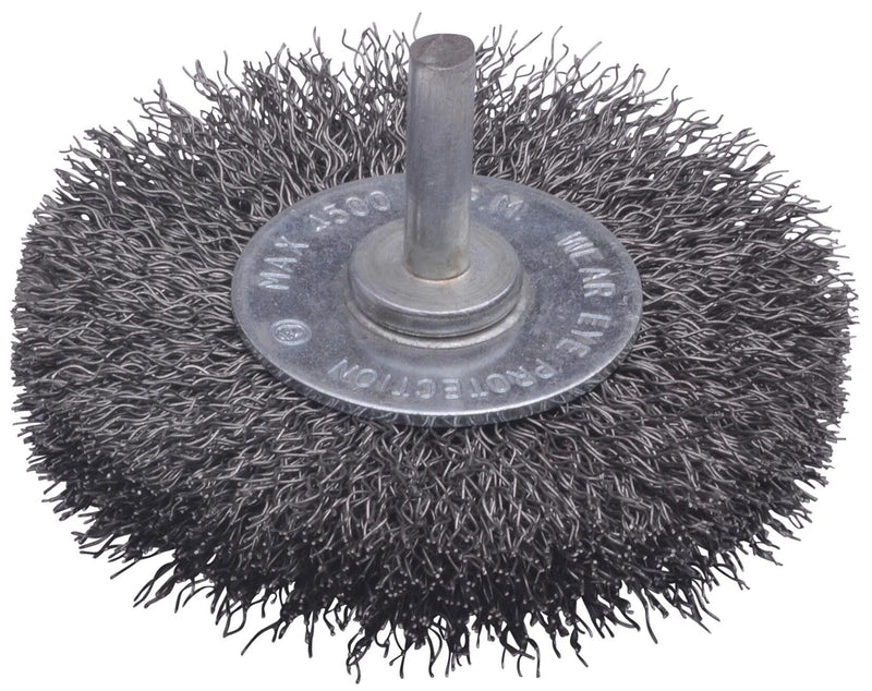 Sw stahl ronde staaldraadborstel 63303 round brush with 6mm shaf sw-steel d=75mm