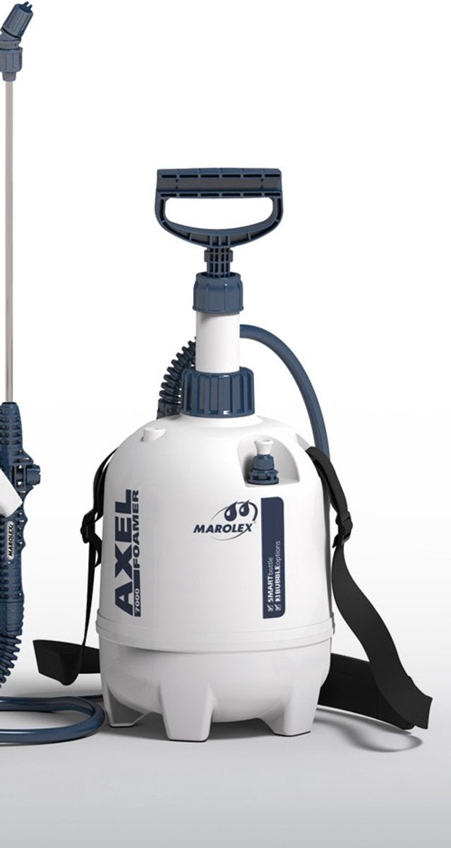 Marolex axel alka line 7000 foamsproeier - 7 liter - alkalisch bestendig - 3 schuimstanden - inclusief lans en schouderriem - drukspuit voor detailing en industrie