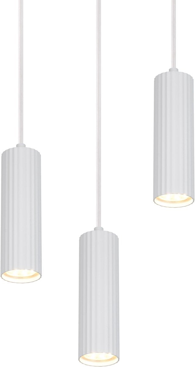 Trio soka - hanglamp - wit mat - excl. 3x gu10 5 w - plafondbevestiging - in hoogte verstelbaar