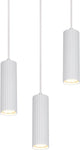 Trio soka - hanglamp - wit mat - excl. 3x gu10 5 w - plafondbevestiging - in hoogte verstelbaar