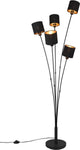 Rl live your light reality tommy - vloerlamp - zwart mat - excl. 5x e14 4 w - badkamerverlichting