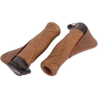 Manico in bicicletta con manico ergonomico 130 mm, durata e alluminio, marrone nero, spessore di 34 mm, 235 g