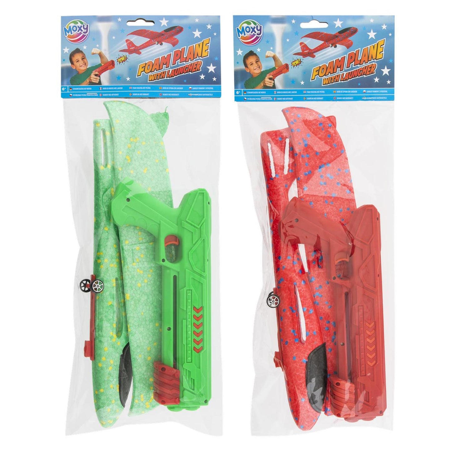 Moxy foam vliegtuig 35cm met lanceerder