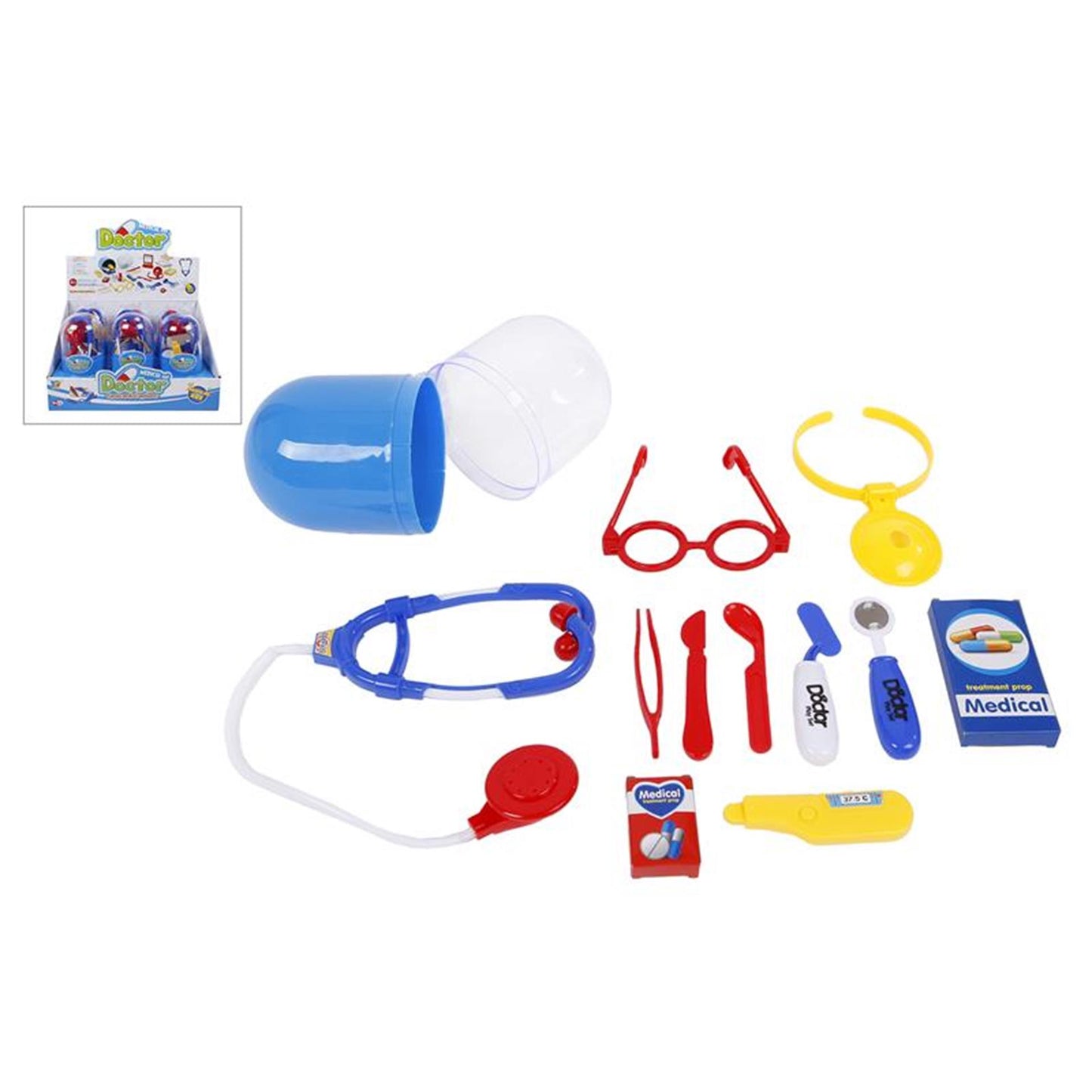 Juego de doctor 6 piezas en cápsula 20cm