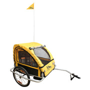 M -wave children's bicycle trailer - foldable, 20 wheels, reflectors, rain protection, blue - afbeelding 2