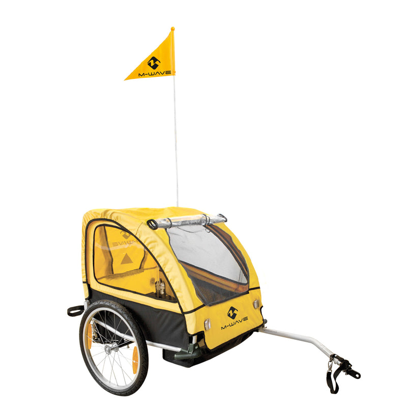 Remolque de bicicleta para equipaje de 2 niños incondicional M-wave
