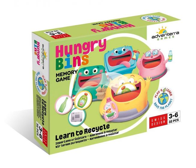 Hungry bins memory spel