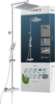 Sistema doccia Schütte trento - doccia a pioggia - con rubinetto doccia termostatico - interasse 150 mm - cromo