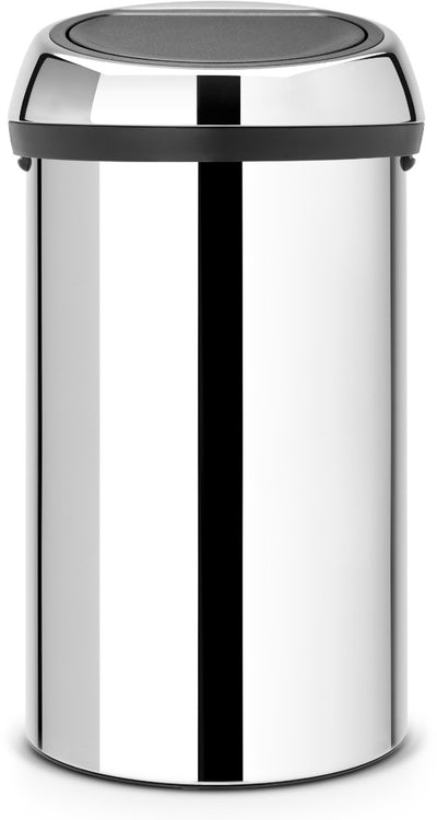 Pattumiera Brabantia touch bin - 60 litri - acciaio brillante