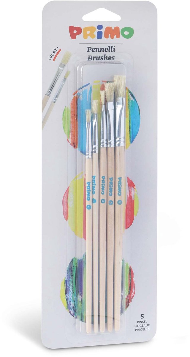 Primo juego de cepillos junior 22 cm madera natural 5 piezas