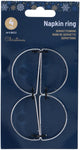 Alpina servetringen zilver – 4-delige set – metalen servetring – tafeldecoratie