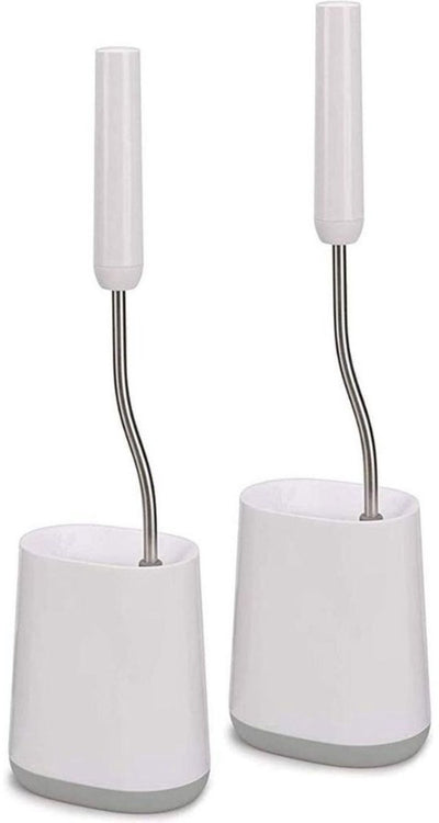 Escobillero Joseph Joseph de 2 piezas, blanco plateado - | flexión lite