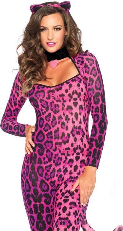 Leg Avenue bonito mono de puma rosa