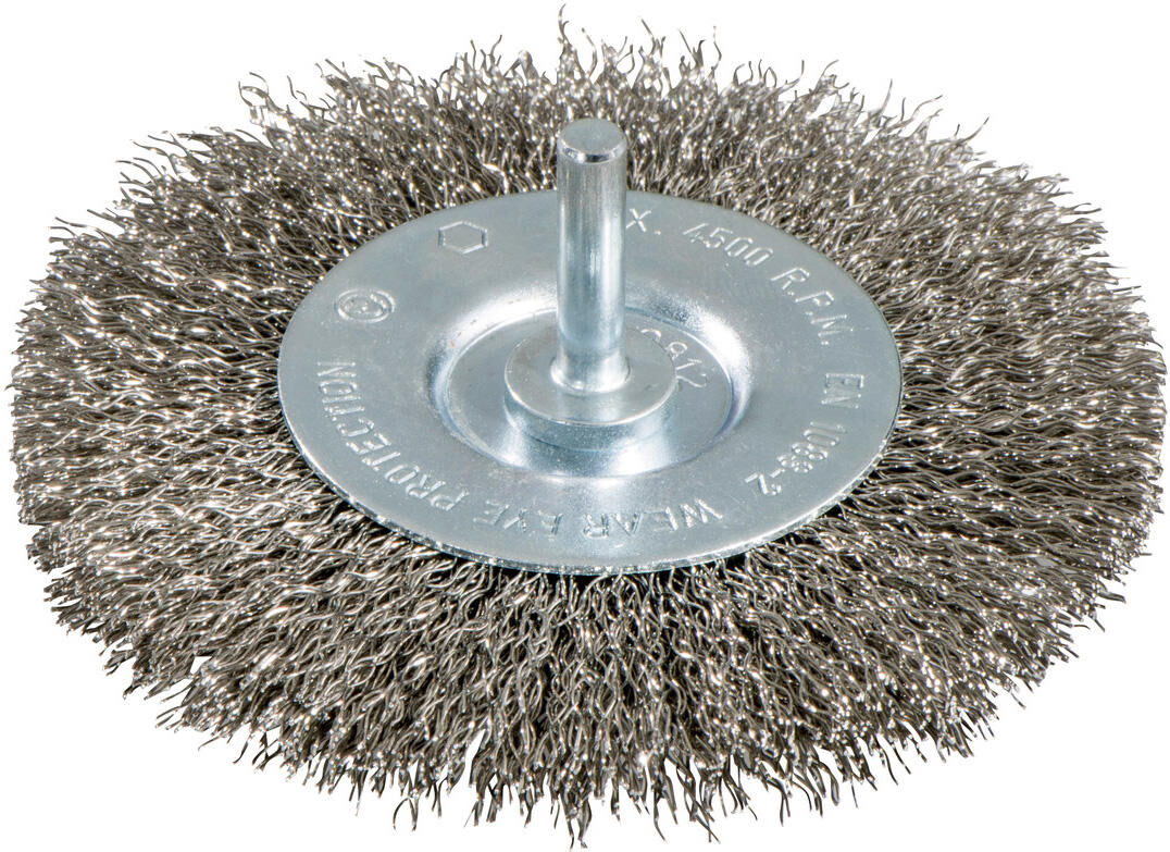 Metabo stahldrahtrundbürste round brush with 6mm shaf d=100mm steel