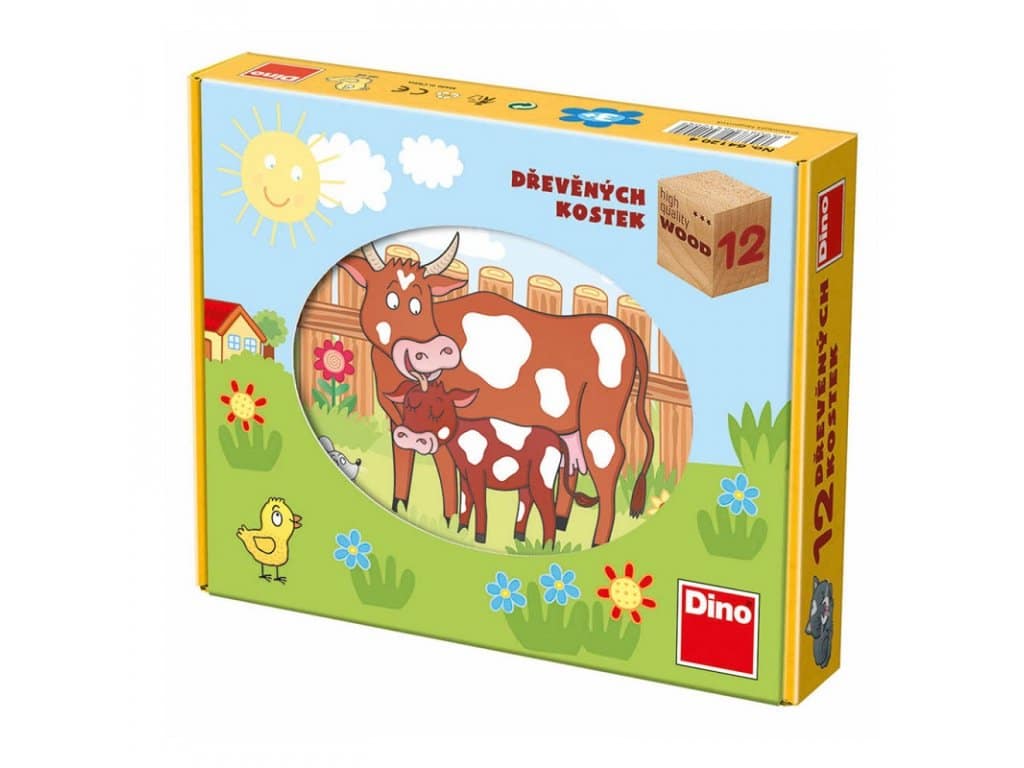 PIZZO DINOTOYS DINO - Bloques de madera Puzzle - 12 bloques