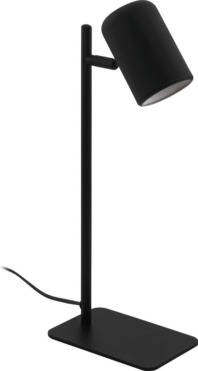Eglo ceppino tafellamp - bureaulamp - gu10 - 38 cm - zwart wit