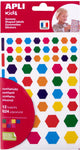 Apli kids stickers 'hexagon', kleinverpakking