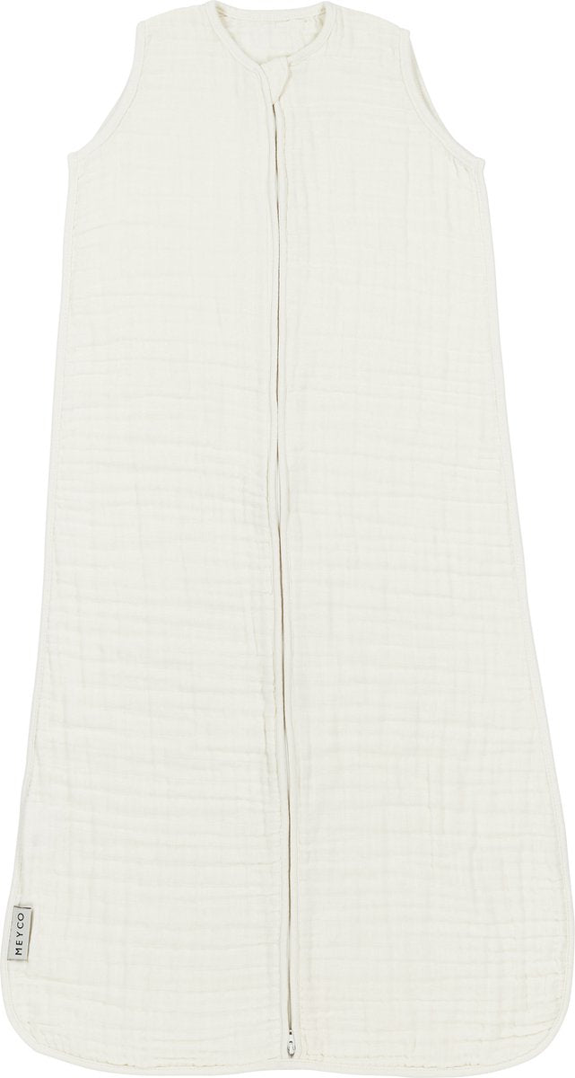 Saco de dormir de verano para bebé Meyco baby uni - hidrófilo prelavado - blanquecino - 90 cm - 0,5 tog