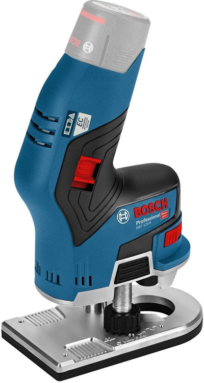 Máquina de fresado de batería Bosch GKF 12V-8 Solo profesional