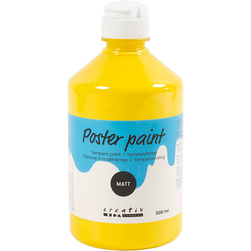 Tempera dell'azienda Creativ opaca, gialla, 500 ml 1 bottiglia