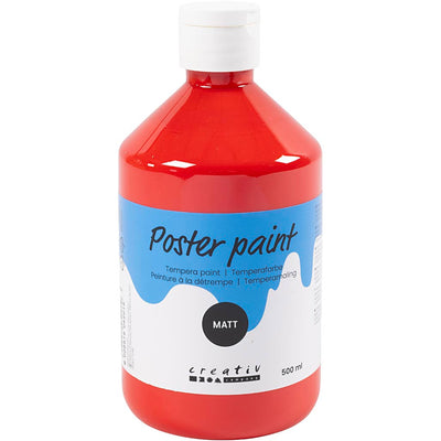 Creativ company pintura al temple mate, rojo, 500 ml 1 botella