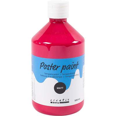 Creativ company pintura al temple mate, rojo primario, 500 ml 1 botella