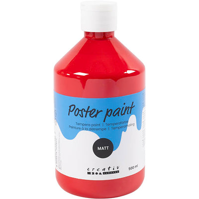 Creativ company pintura al temple mate, rojo oscuro, 500 ml 1 botella