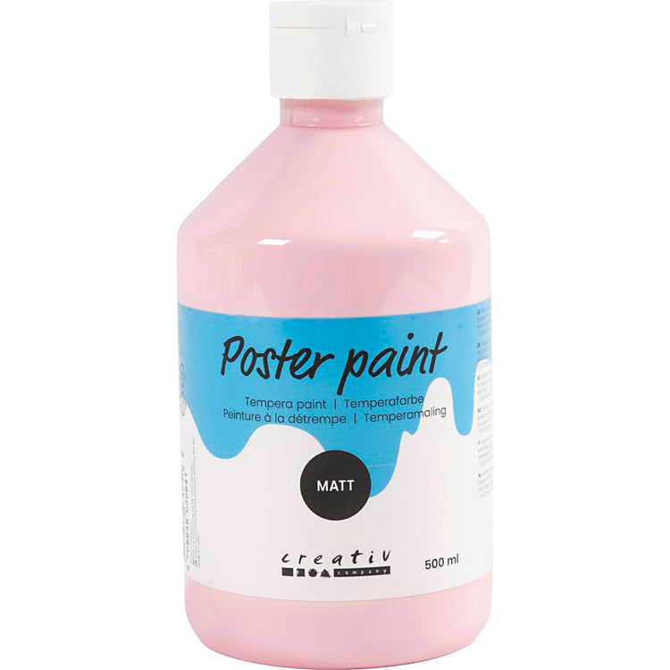 Pittura a tempera opaca, rosa, 500 ml 1 bottiglia della Creative Company