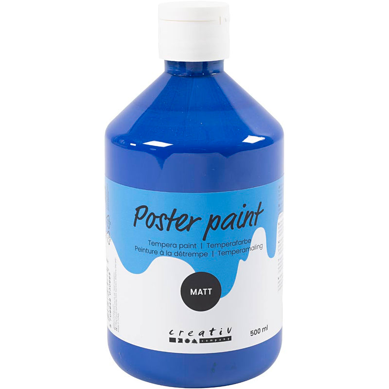 Tempera opaca dell'azienda Creativ, blu scuro, 500 ml 1 bottiglia