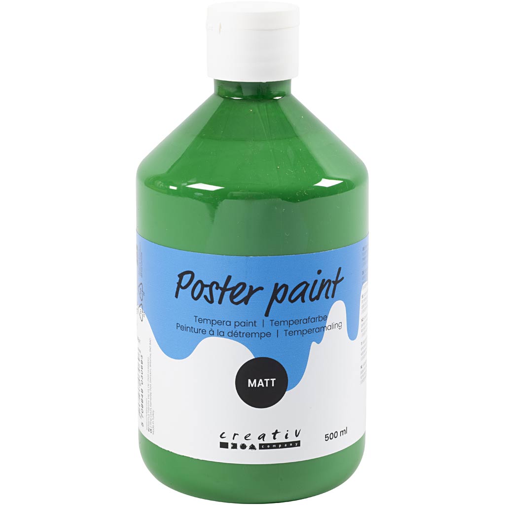 Tempera opaca dell'azienda Creativ, verde scuro, 500 ml 1 bottiglia