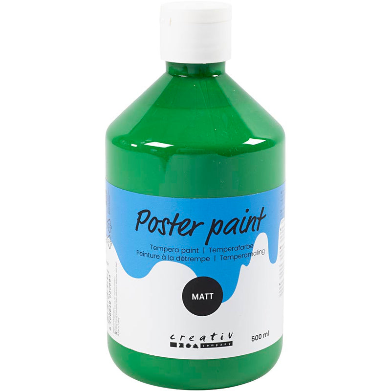 Tempera opaca dell'azienda Creativ, verde scuro, 500 ml 1 bottiglia