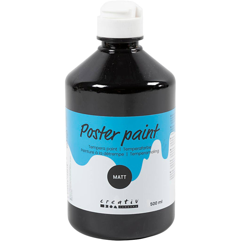 Tempera dell'azienda Creativ opaca, nera, 500 ml 1 bottiglia