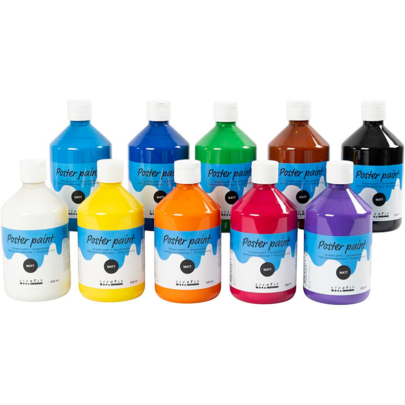 Tempera opaca Creative Company vari colori 10x500 ml 1 scatola