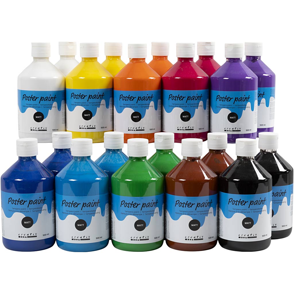 Tempera opaca Creative Company vari colori 20x500 ml 1 scatola
