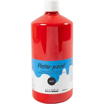 Creativ company pintura al temple mate, rojo, 1000 ml 1 botella