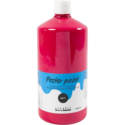 Creativ company pintura al temple mate, rojo primario, 1000 ml 1 botella