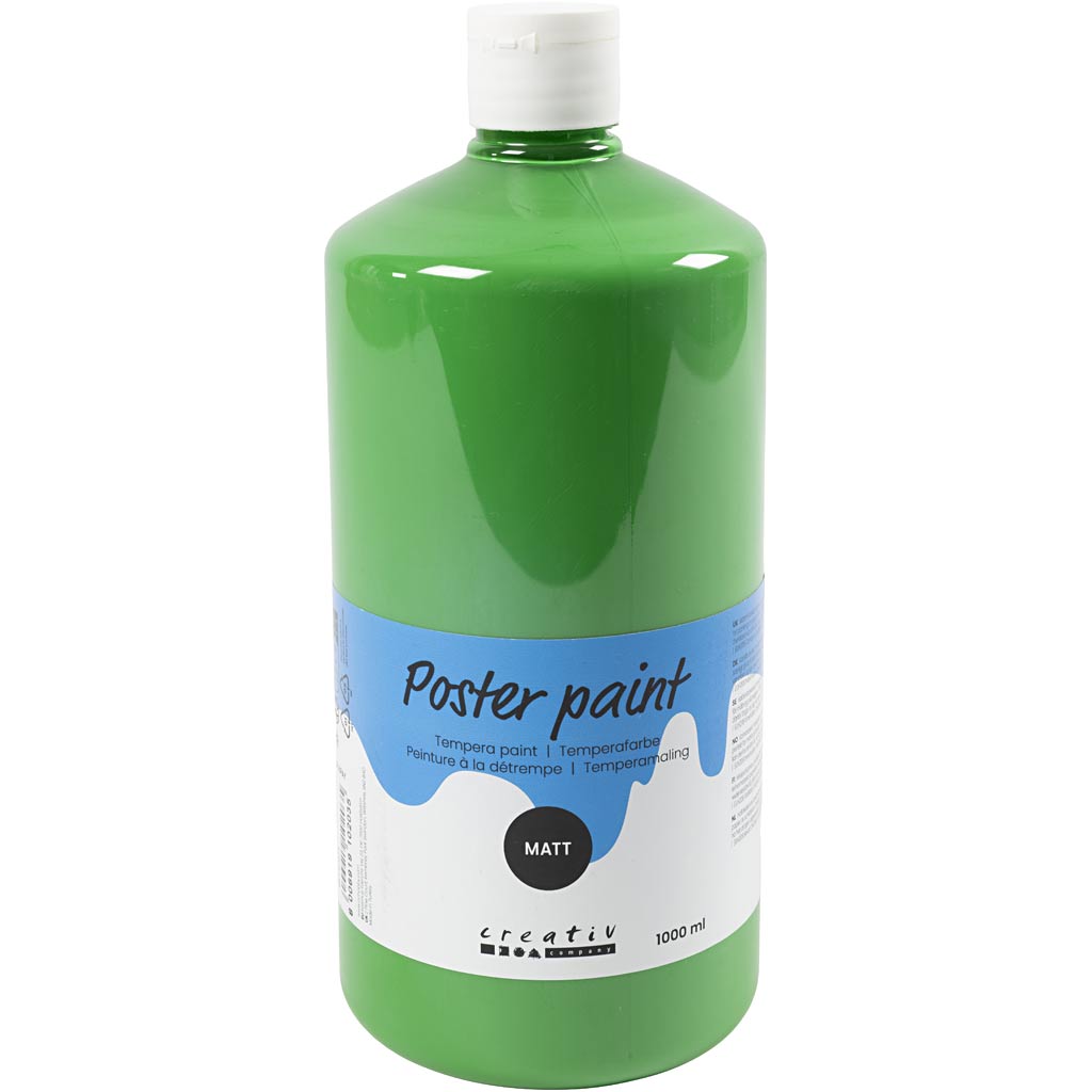 Creativ company pintura al temple mate, verde, 1000 ml 1 botella