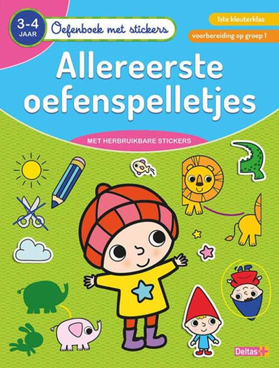 Libro de ejercicios con pegatinas Primeros juegos de práctica (3-4 años)