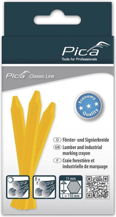 Pica 591 44 gesso per marcare eco - 11x110mm - 12 pezzi - giallo