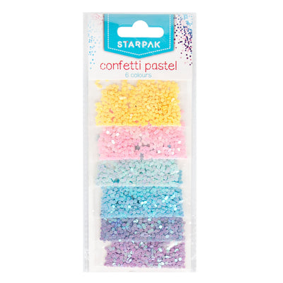 Pastel di coriandoli glitter 2G, 6 colori