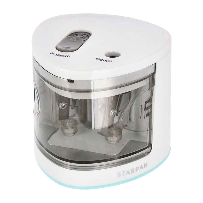 Temperamatite elettrico doppio, bianco