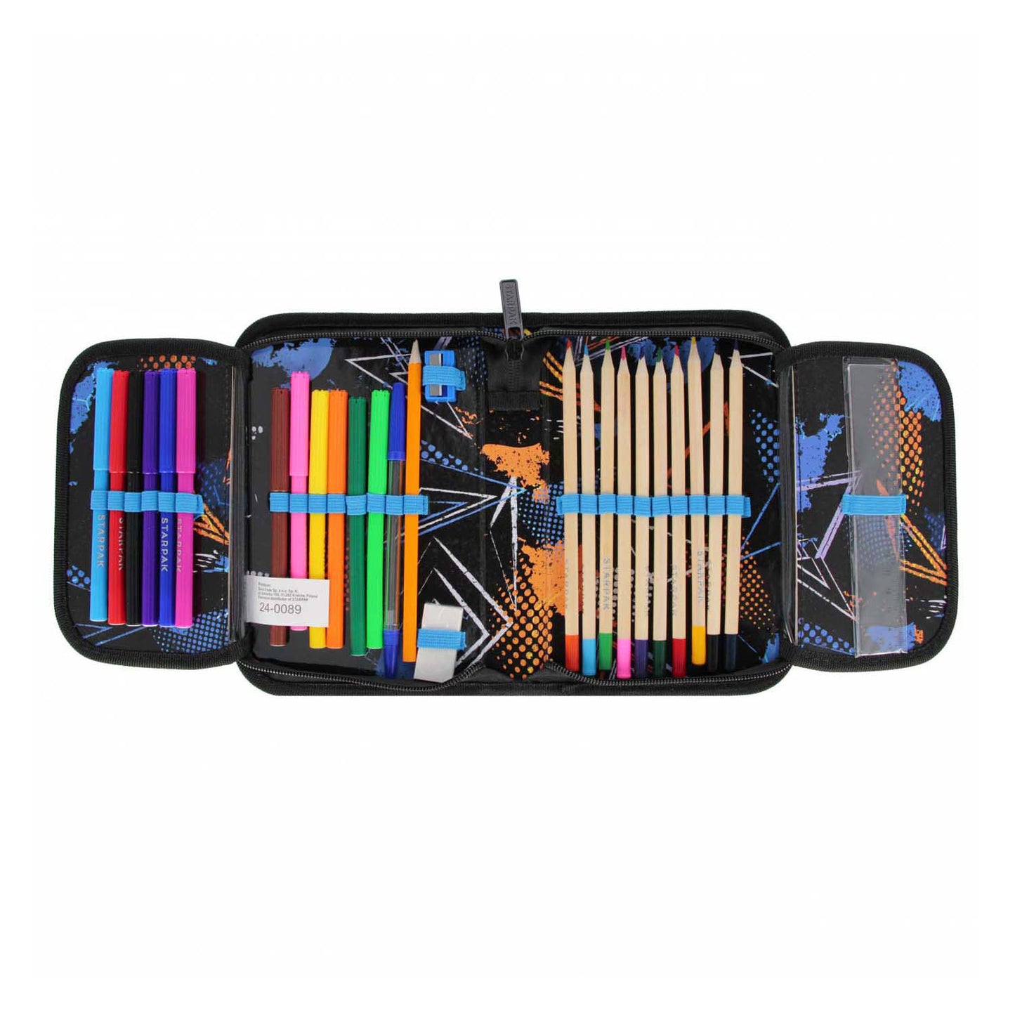 Valigetta con accessori calcio blu, 25 pz.