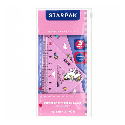 Set geométrico unicornio 15cm, 5 uds.