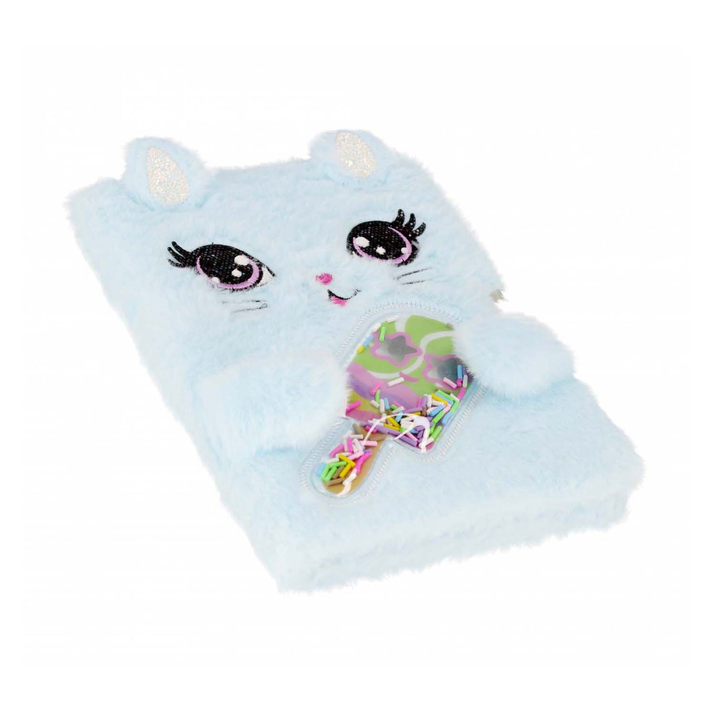 Gato diario de peluche diablillo con cerradura, a5