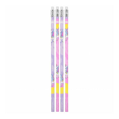 Pencil HB con gomma Unicorn, 4st.