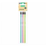 Hb driehoekige potlood met gum pastel, 4st. - afbeelding 2
