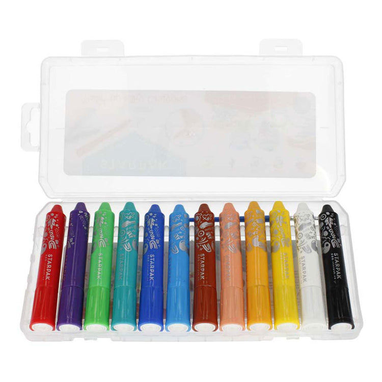 Gessi setosi rotanti, 12 colori